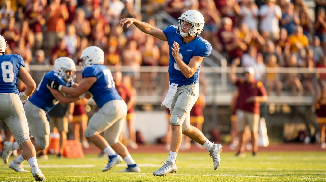 Drake Maye in action on the field