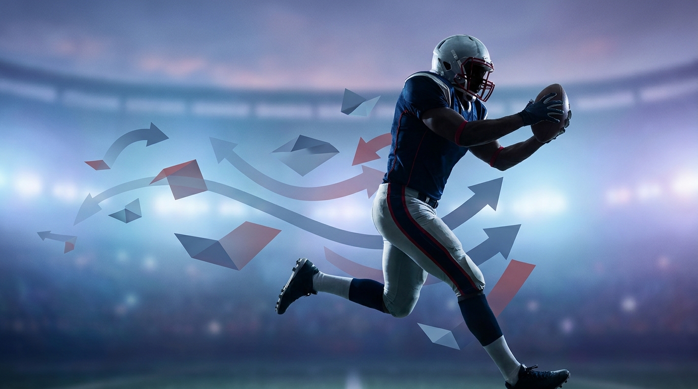 Stylized image representing A.J. Brown trade rumors involving the Patriots