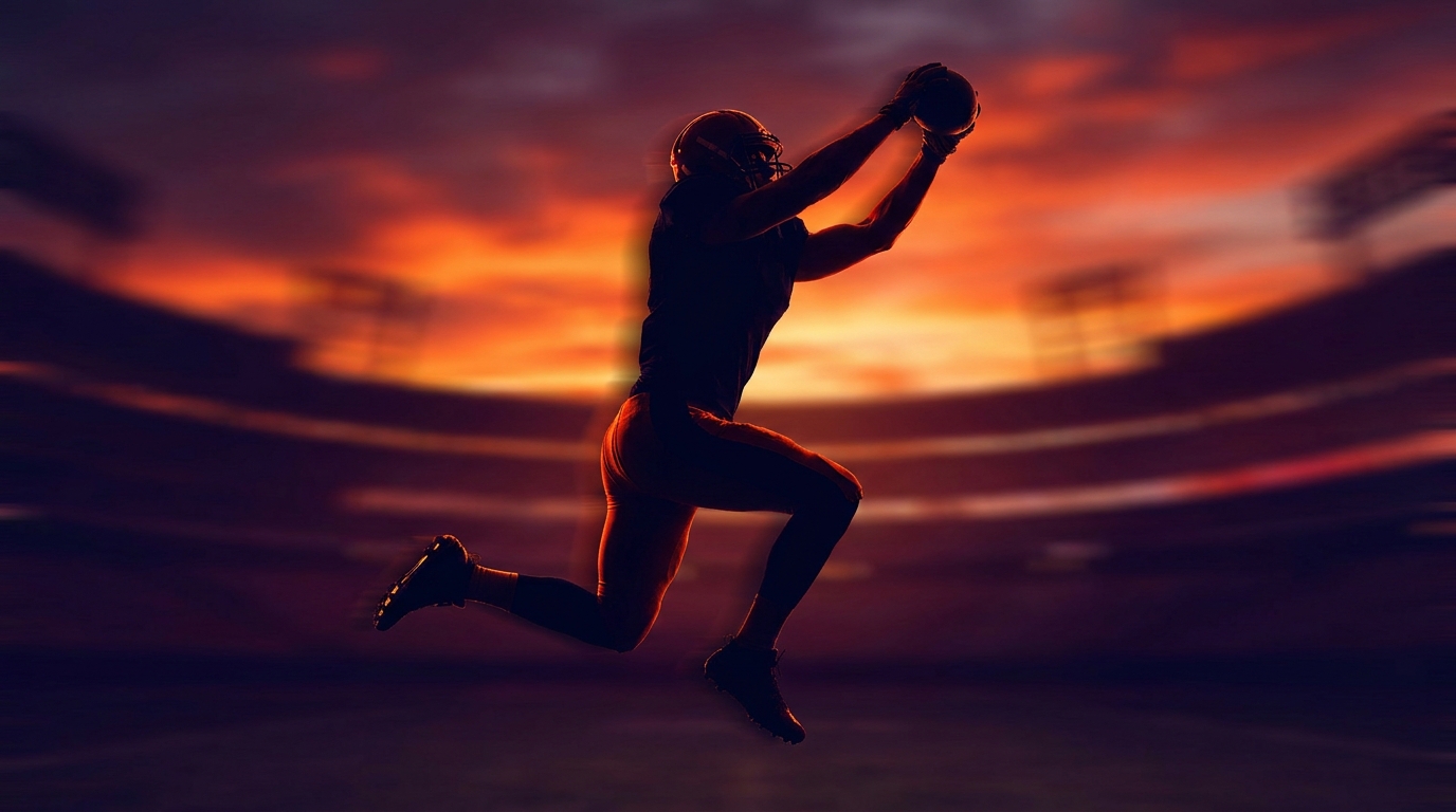 Football tight end silhouette