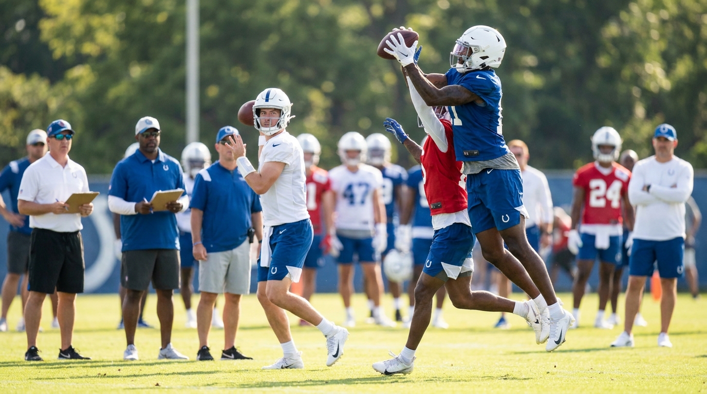 Rookie minicamp receiving drill