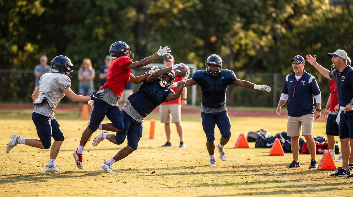 Patriots minicamp practice action