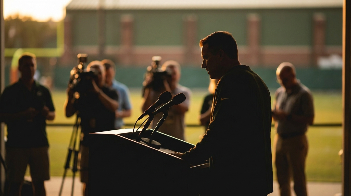Coach press conference ambience