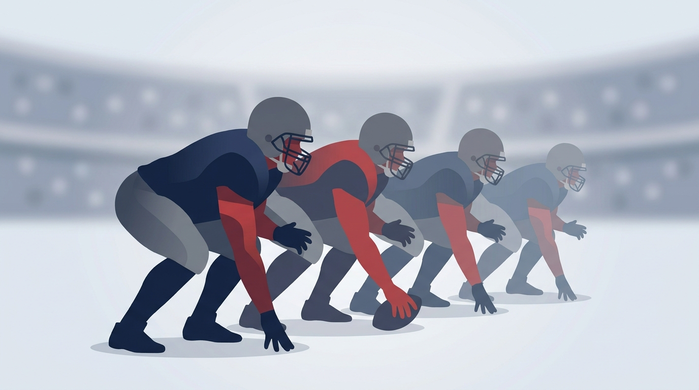 Illustration of offensive line depth