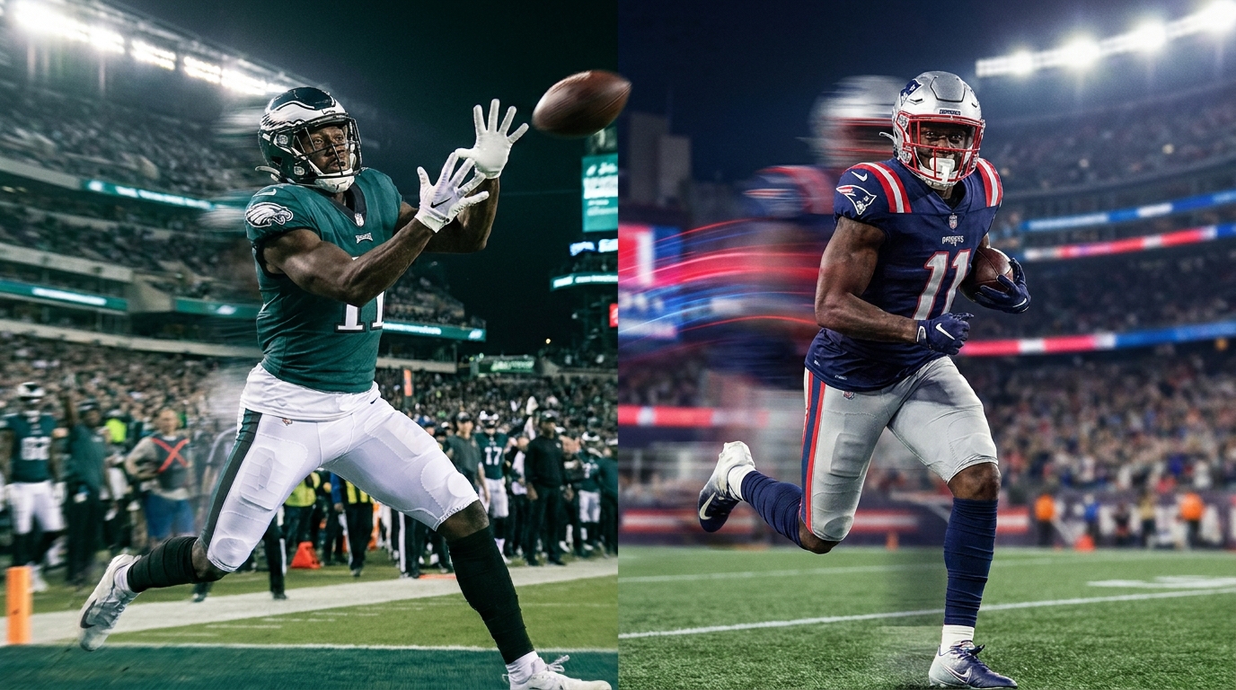 AJ Brown split Eagles Patriots