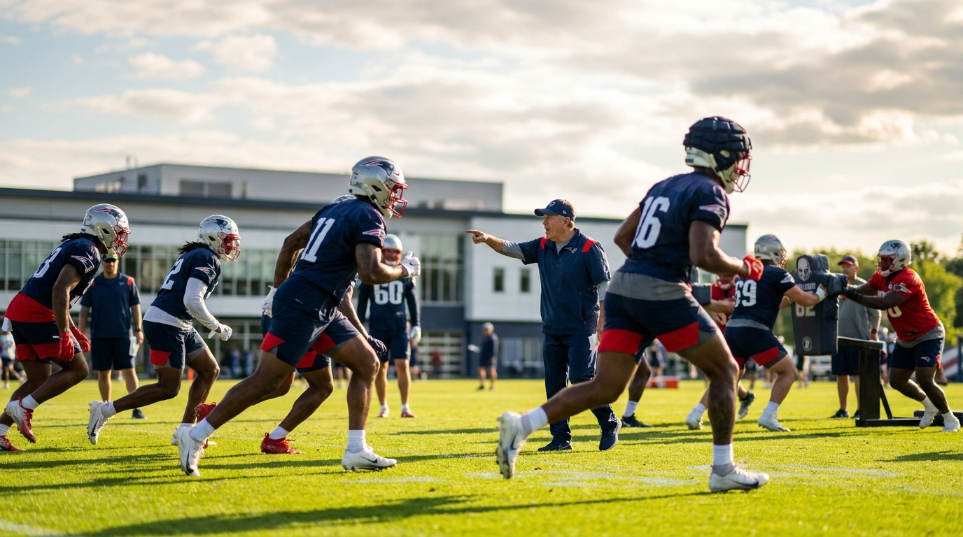 Patriots minicamp practice session