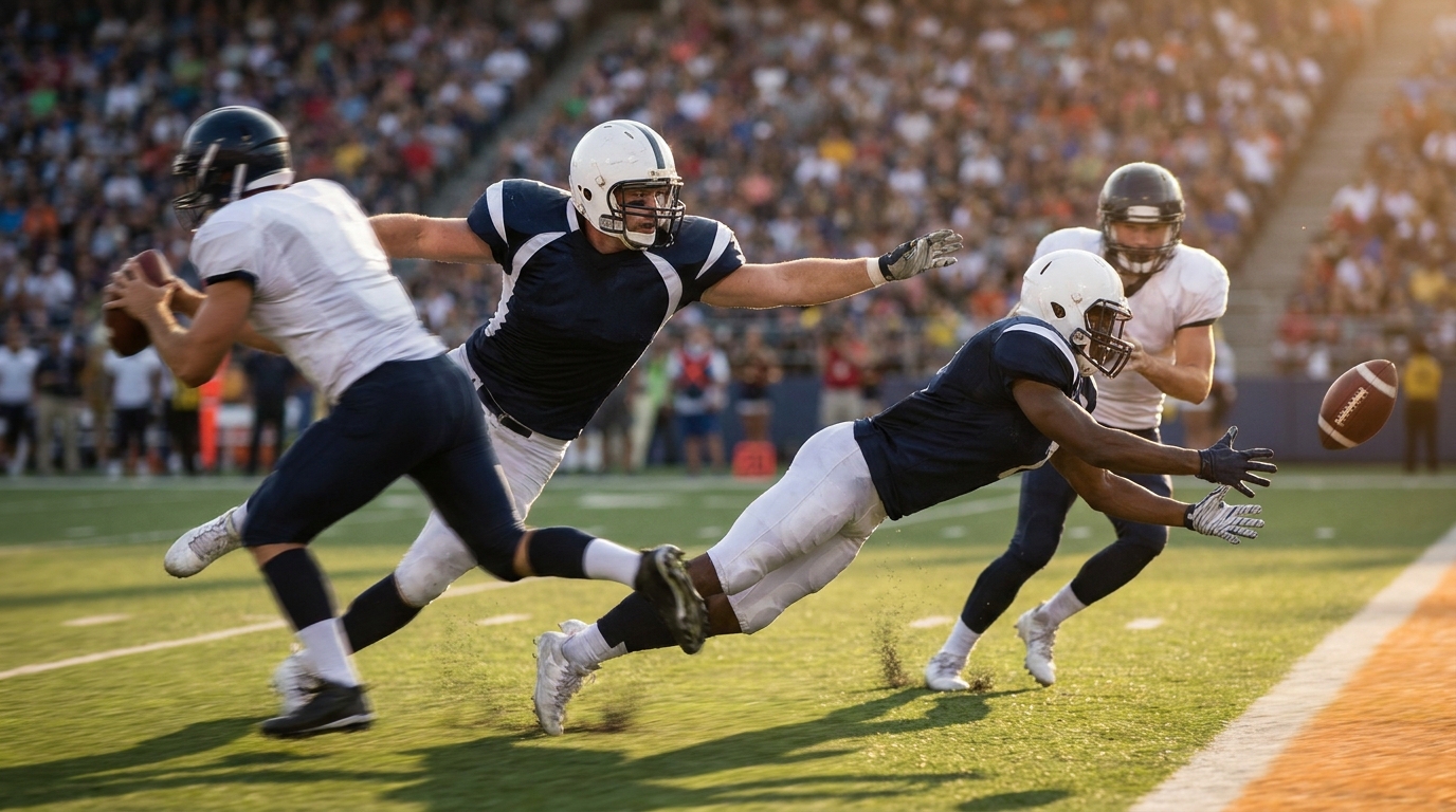 Defensive players in action on the field