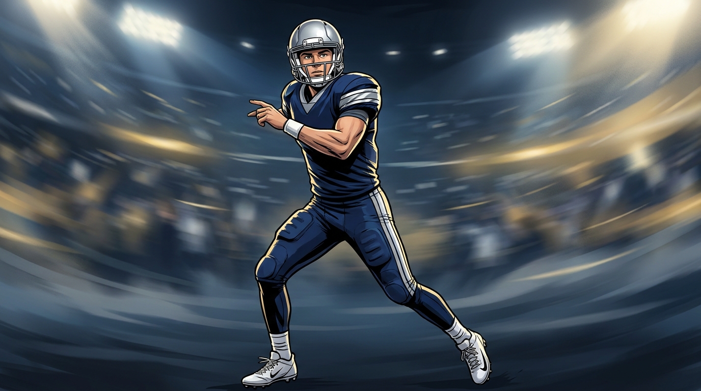 Young quarterback leading team to victory
