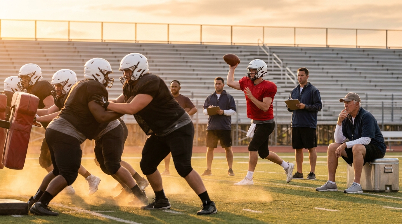 Slightly tense but hopeful Patriots training camp scene
