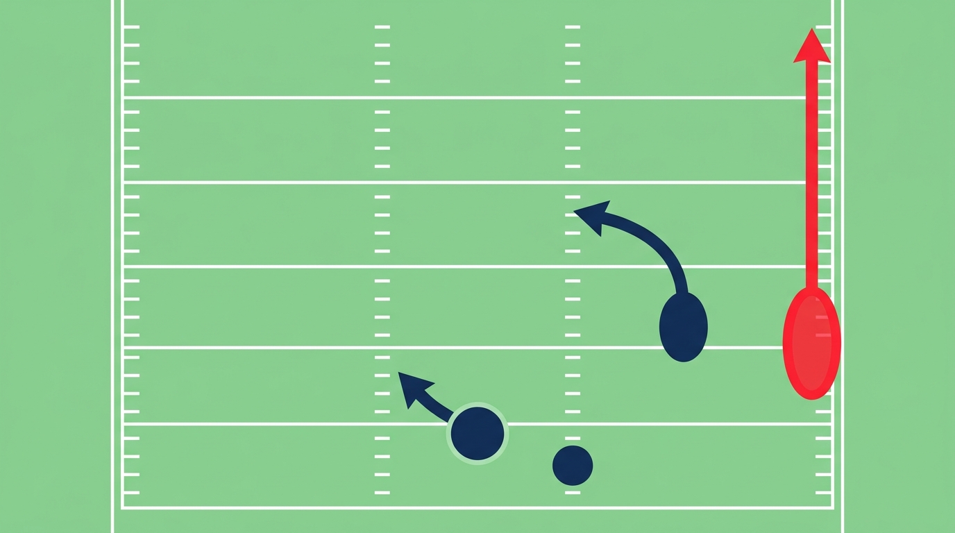 Top-down field graphic showing A.J. Brown’s role