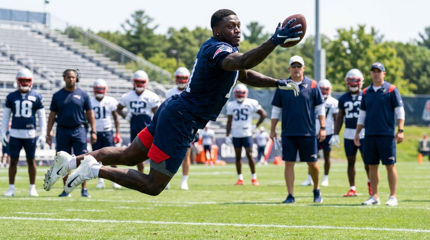 AJ Brown OTA action shot